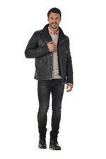 Daytona Black leather jacket for Men - Image n°2