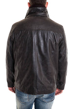 Glossy, cracked buffalo leather overcoat-durable and roomy. - Image n°4