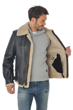 Schott shearling bomber jacket for Men - Image n°4