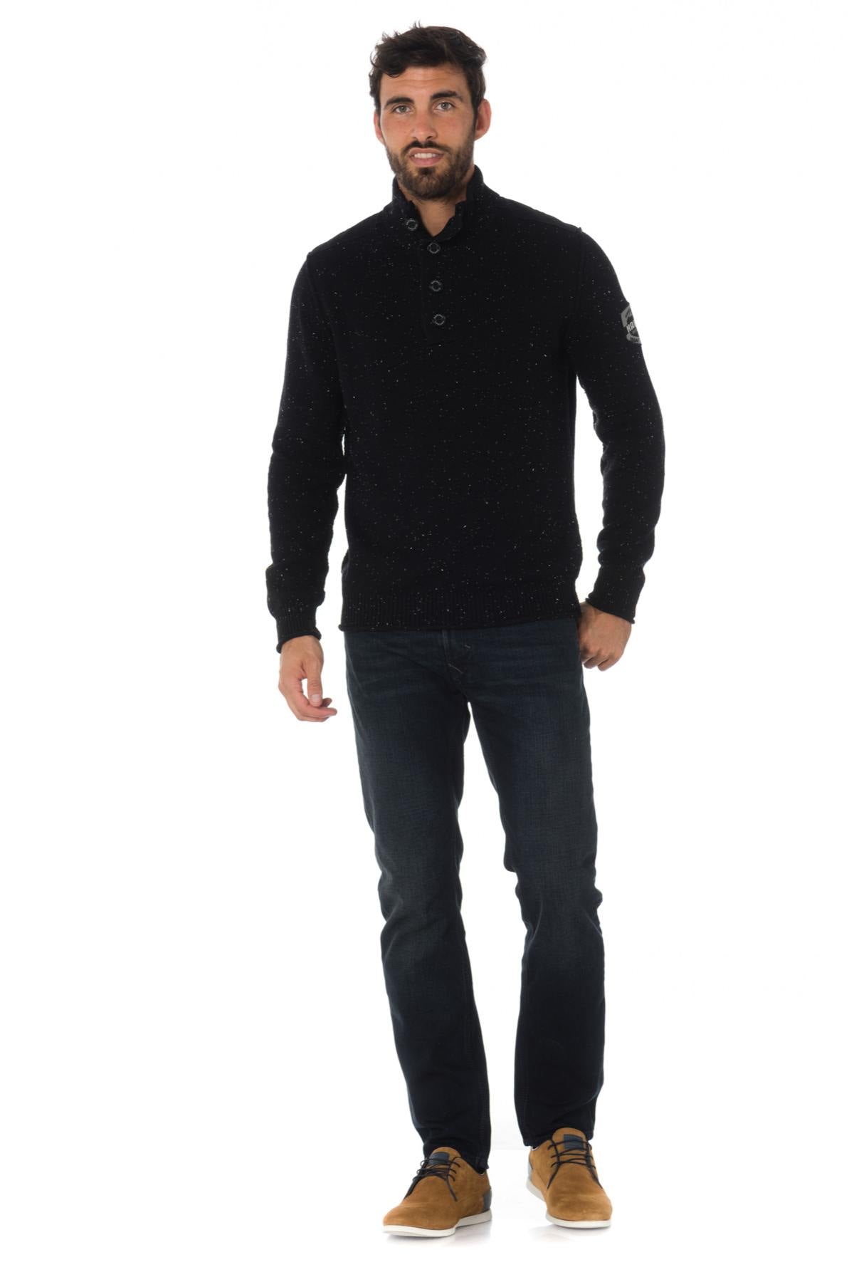 Kaporal men's speckled knit sweater - Image n°2
