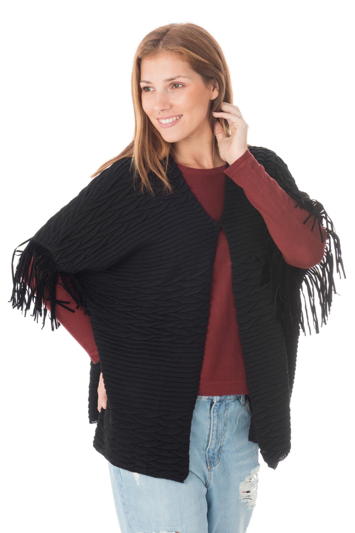 Batwing sleeve vest - Image n°1
