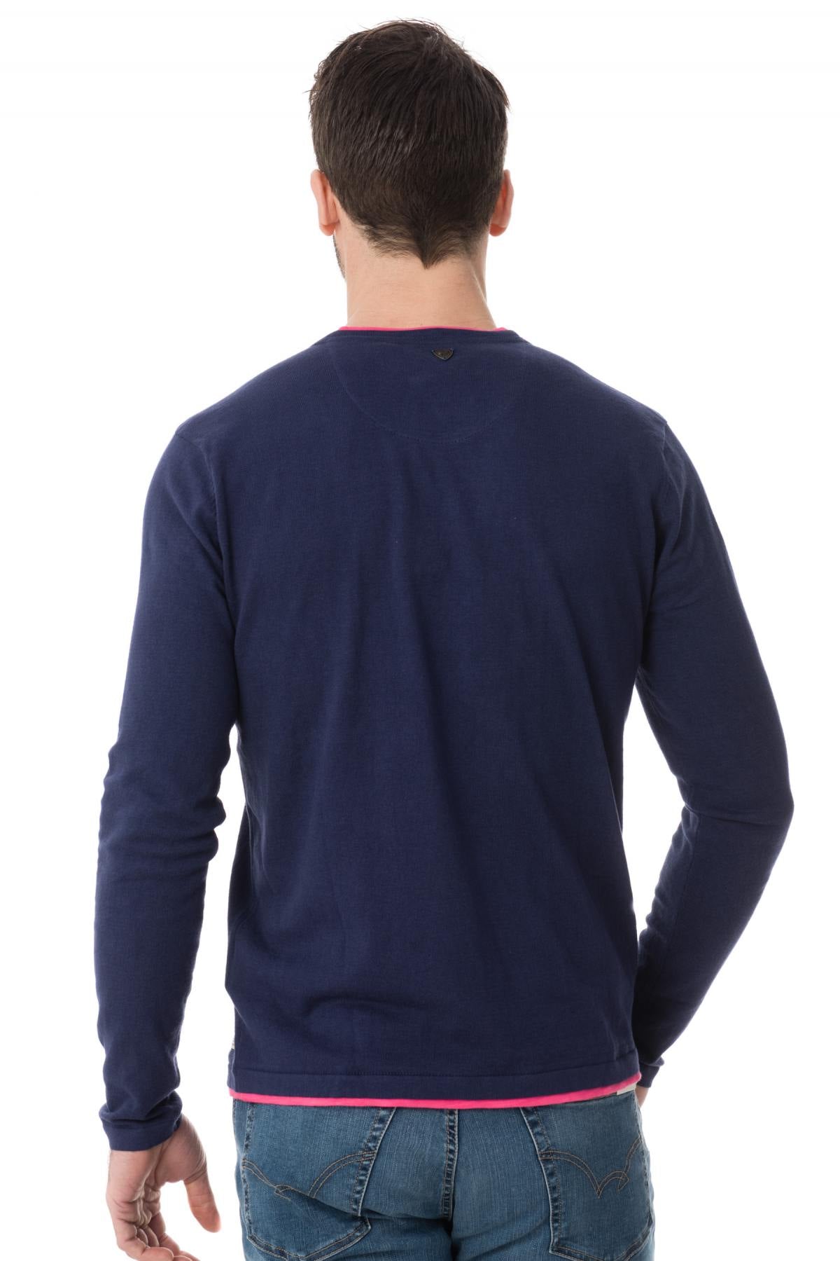 Fine mauve blue and pink kaporal deniz sweater - Image n°3