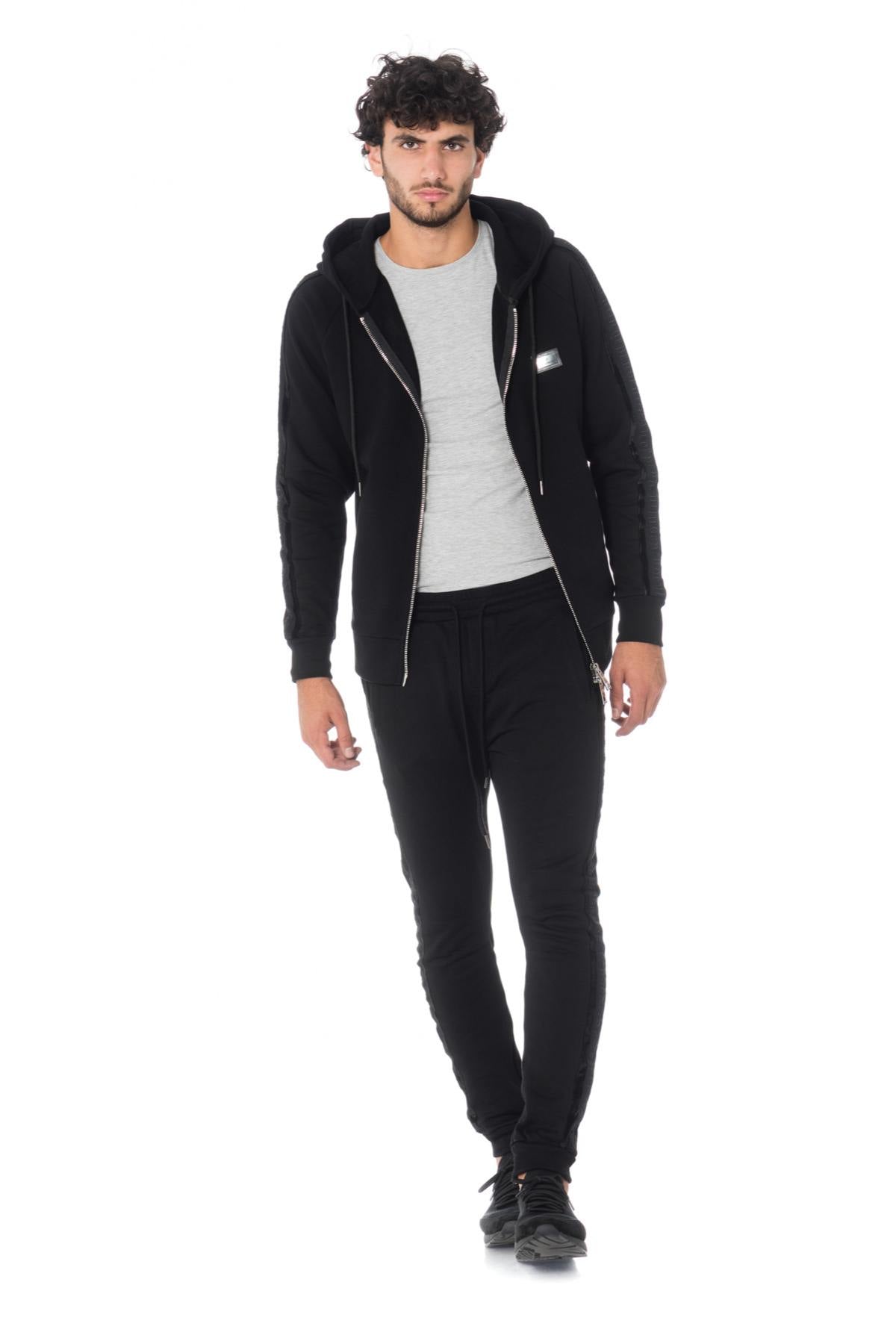 Men's black zipped sweatshirt the new designers - Image n°2