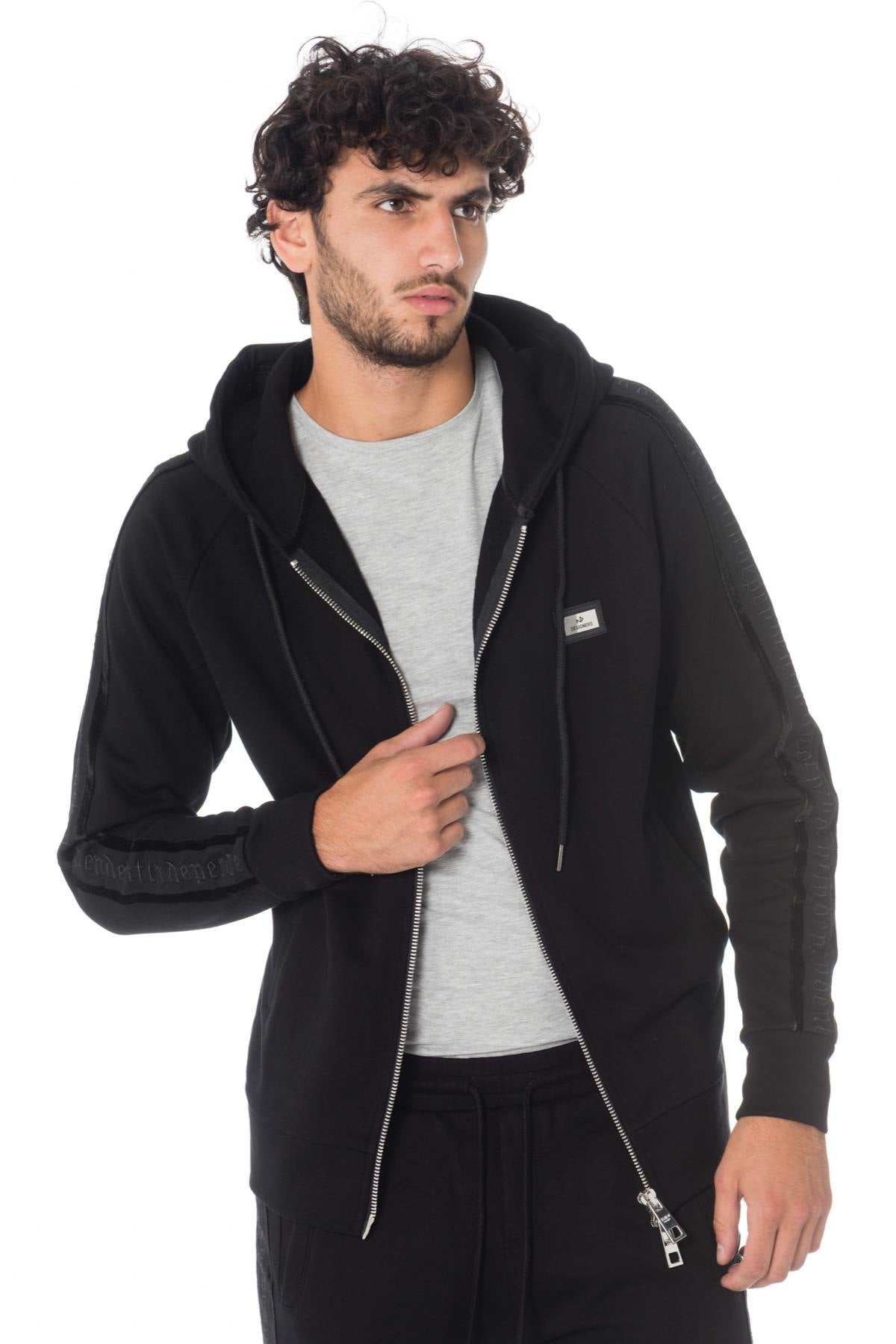 Men's black zipped sweatshirt the new designers - Image n°5