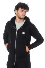 Men's black zipped sweatshirt the new designers - Image n°1