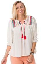 Women's ethnic style blouse - Image n°1