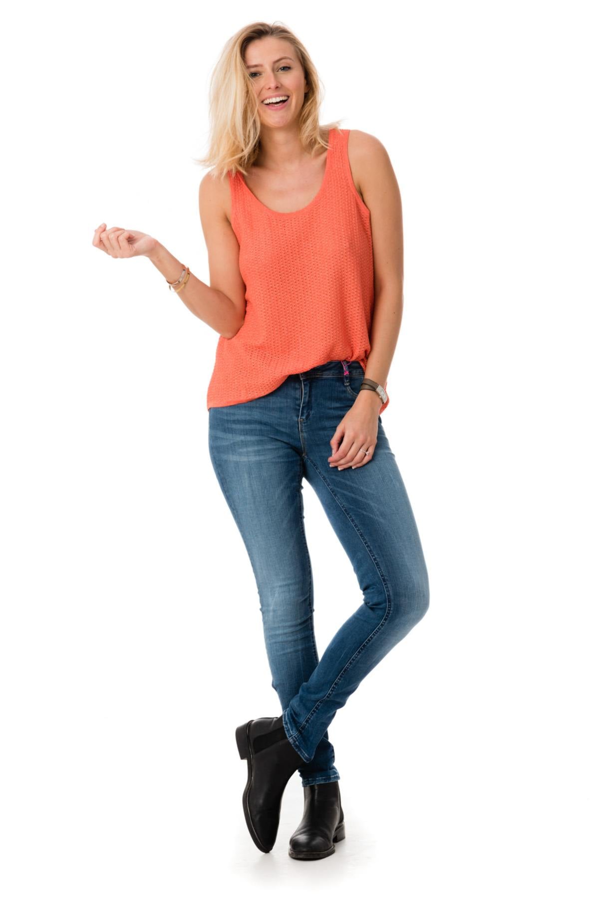 Kaporal women's openwork tank top - Image n°2