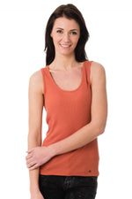 Kaporal women's tank top in chutney orange color - Image n°1