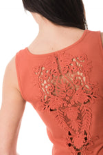 Kaporal women's tank top in chutney orange color - Image n°4