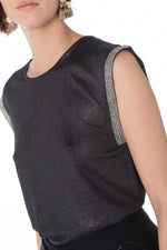 Shiny anthracite tank top - Image n°4