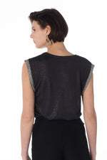 Shiny anthracite tank top - Image n°3
