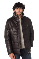 Rich brown lamb nappa jacket by Bugatti, warm with fur collar. - Image n°3