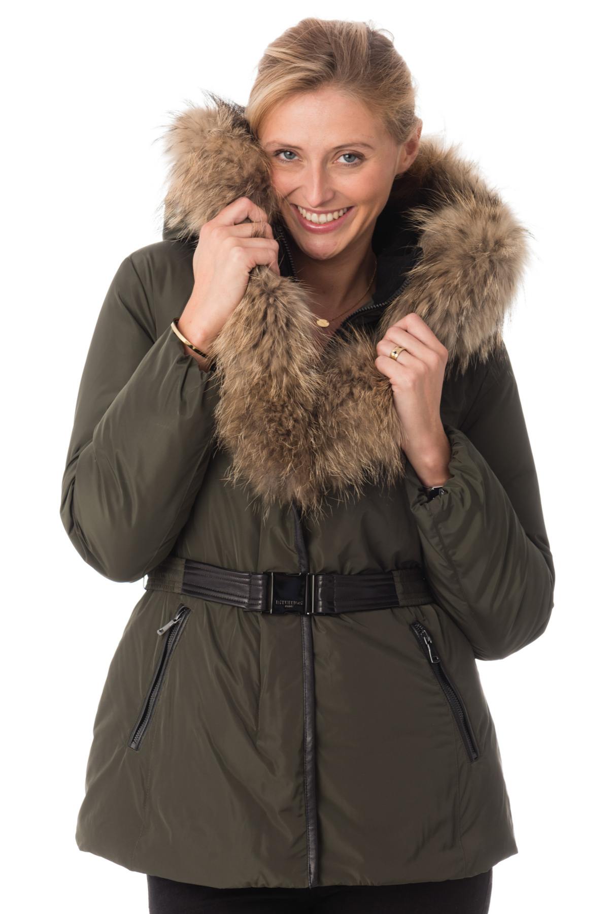 Women's mid-length khaki jacket Intuition - Image n°4