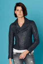 Women's Biker Jacket with fluorescent stars Cityzen - Image n°3