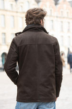 Tyler IC: brown cowhide jacket with Thermocore lining, straight fit. - Image n°5