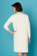 Mid-length ecru cardigan - Image n°2