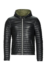 Thin and warm men's down jacket in black color - Image n°11
