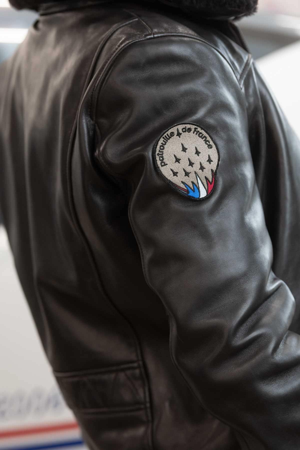 Brown RAFAL YCON aviator jacket in lambskin leather, removable collar. - Image n°6