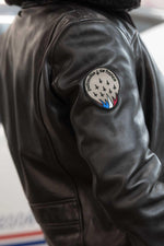 Brown RAFAL YCON aviator jacket in lambskin leather, removable collar. - Image n°6