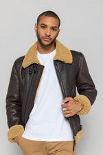Redskins men's brown bomber jacket - Image n°1