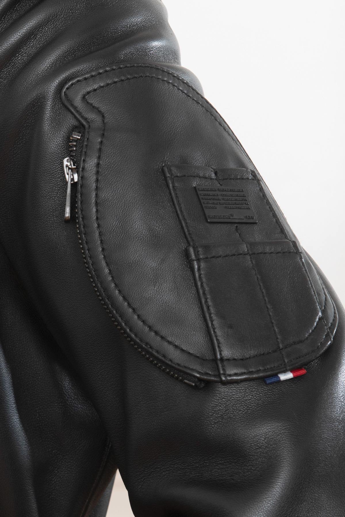Lambskin aviator jacket with removable shearling collar and lining. - Image n°11