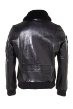 Lambskin aviator jacket with removable shearling collar and lining. - Image n°10