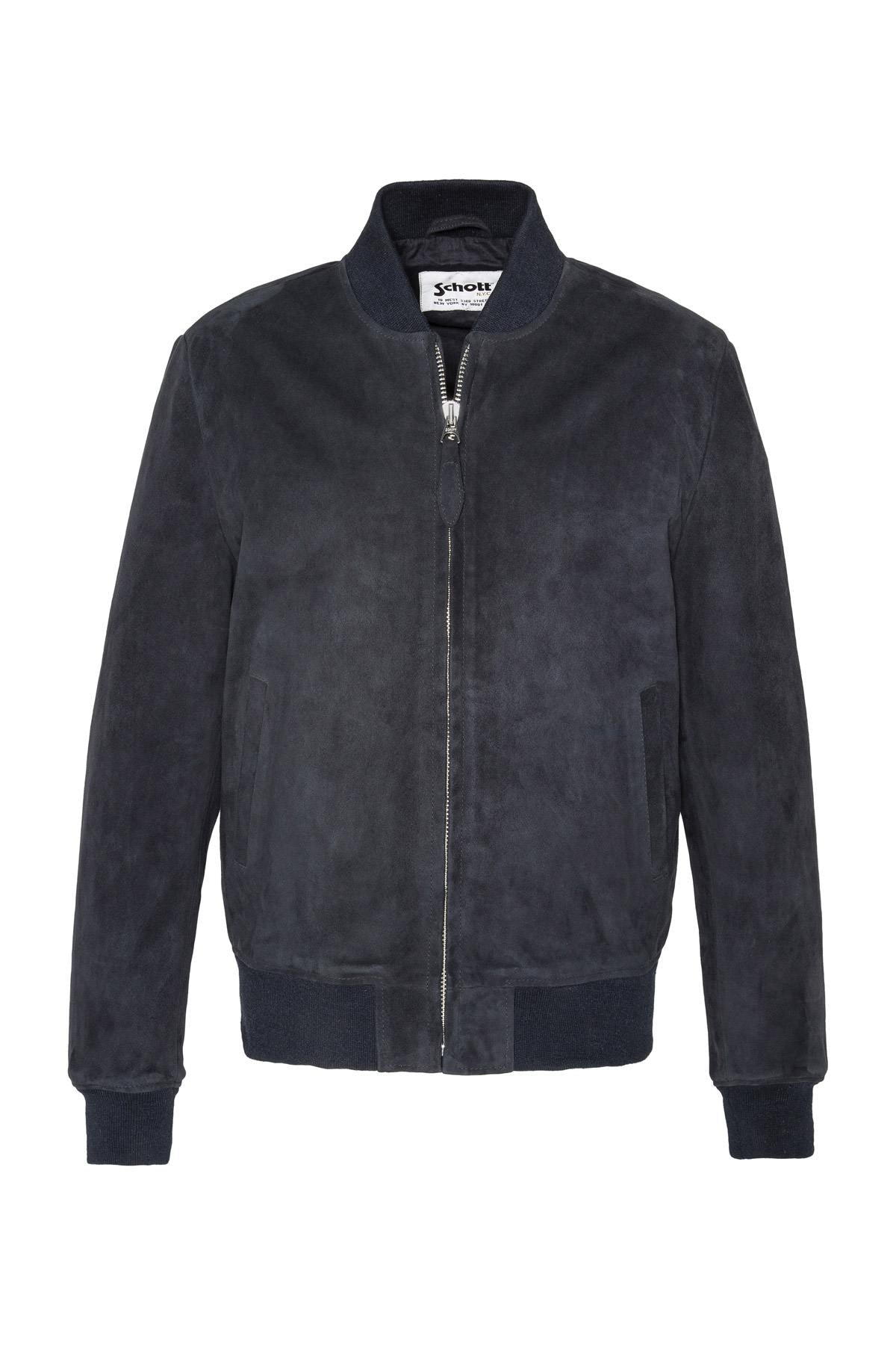 A goatskin jacket with suede finish, teddy collar, and ribbed details. - Image n°6