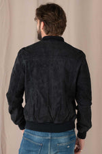 A goatskin jacket with suede finish, teddy collar, and ribbed details. - Image n°2