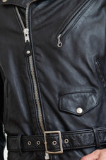 Schott's 626VN: slim-fit Perfecto in hand-aged vachetta leather. - Image n°9