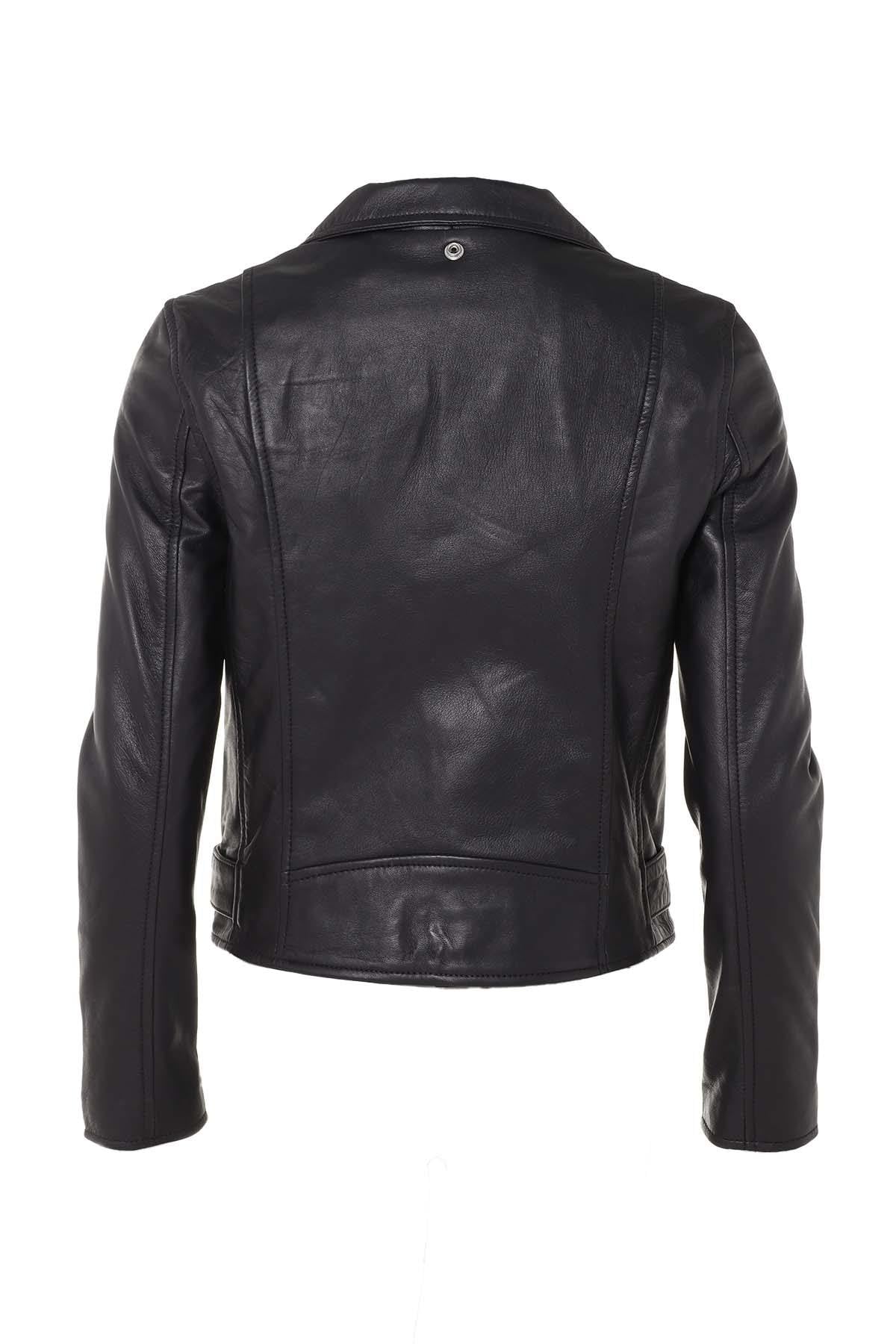 Schott's LCW8618 Black: a women's Perfecto in supple lambskin nappa. - Image n°7