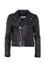 Schott's LCW8618 Black: a women's Perfecto in supple lambskin nappa. - Image n°3