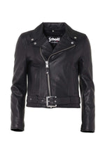Schott's LCW8618 Black: a women's Perfecto in supple lambskin nappa. - Image n°3