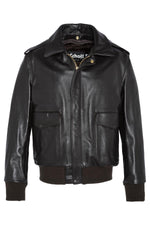 The Schott 184SM Brown A-2 jacket in supple cowhide. Made in the USA. - Image n°3