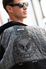 Thick cowhide A-2 aviator jacket with patina and removable collar. - Image n°5