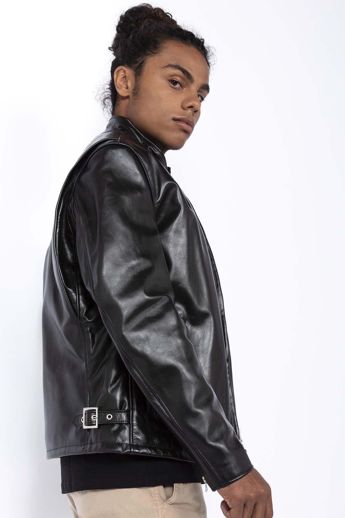 Iconic Schott biker jacket in glossy horsehide, built to last. - Image n°9