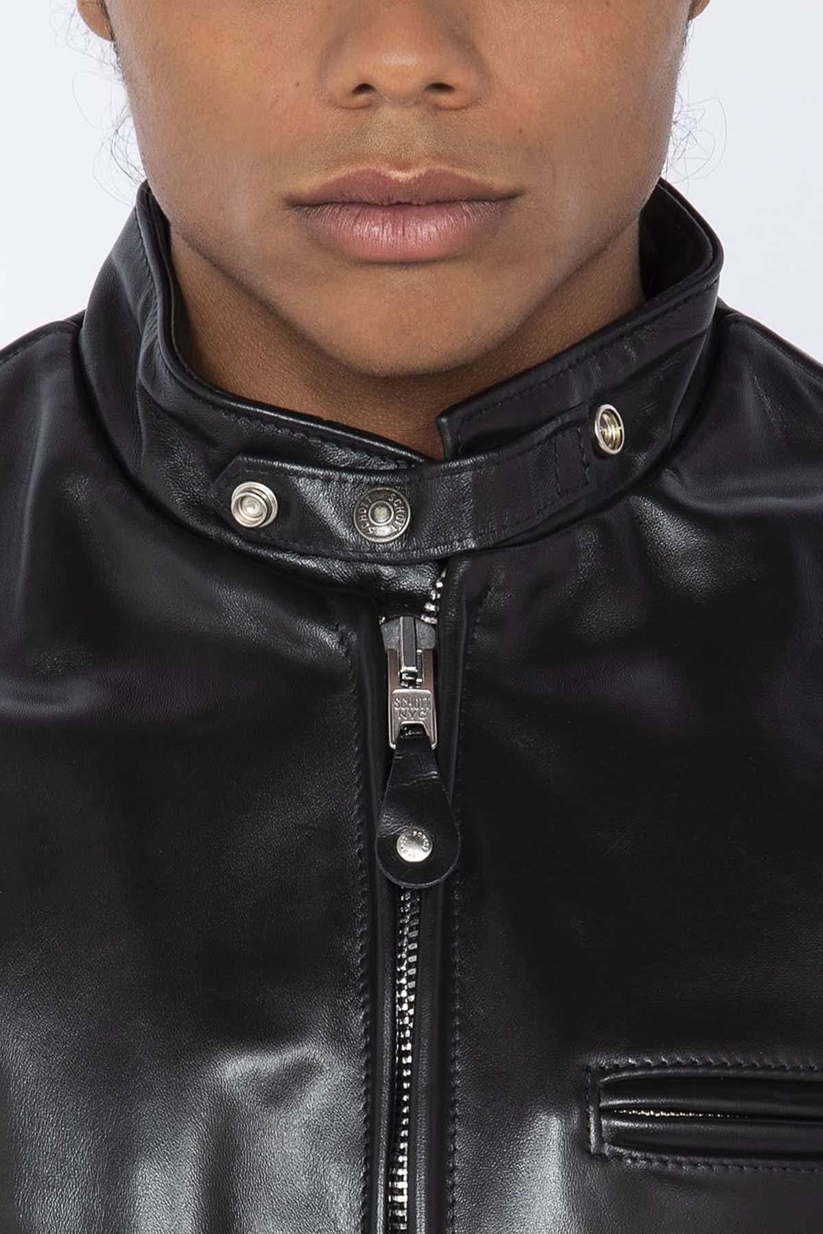 Iconic Schott biker jacket in glossy horsehide, built to last. - Image n°5