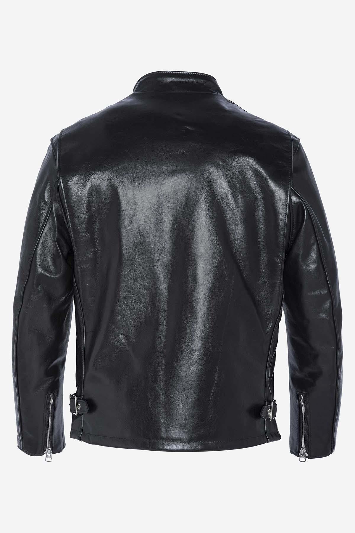 Iconic Schott biker jacket in glossy horsehide, built to last. - Image n°4