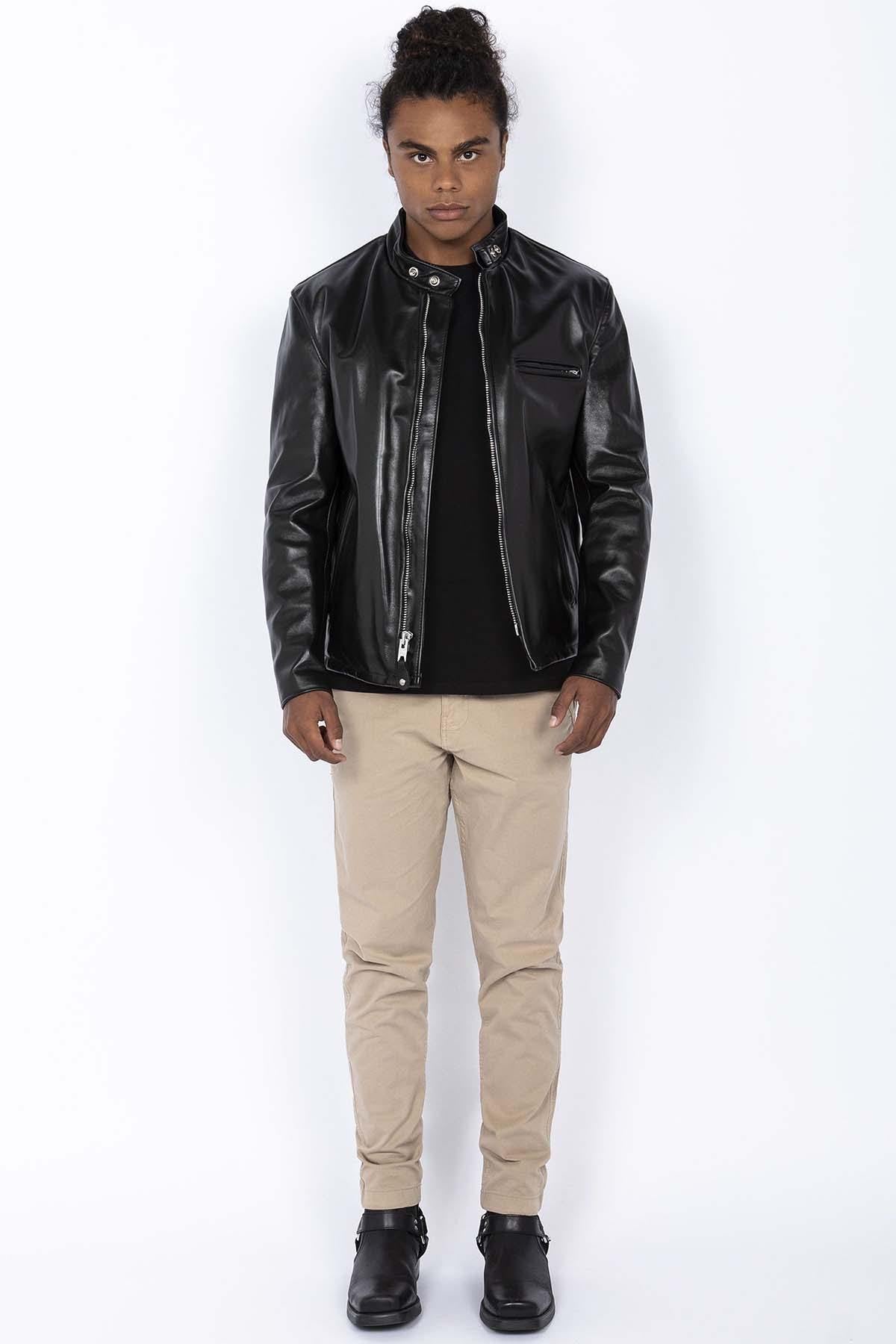 Iconic Schott biker jacket in glossy horsehide, built to last. - Image n°7