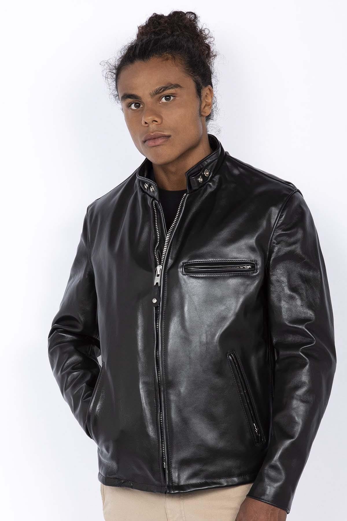 Iconic Schott biker jacket in glossy horsehide, built to last. - Image n°6
