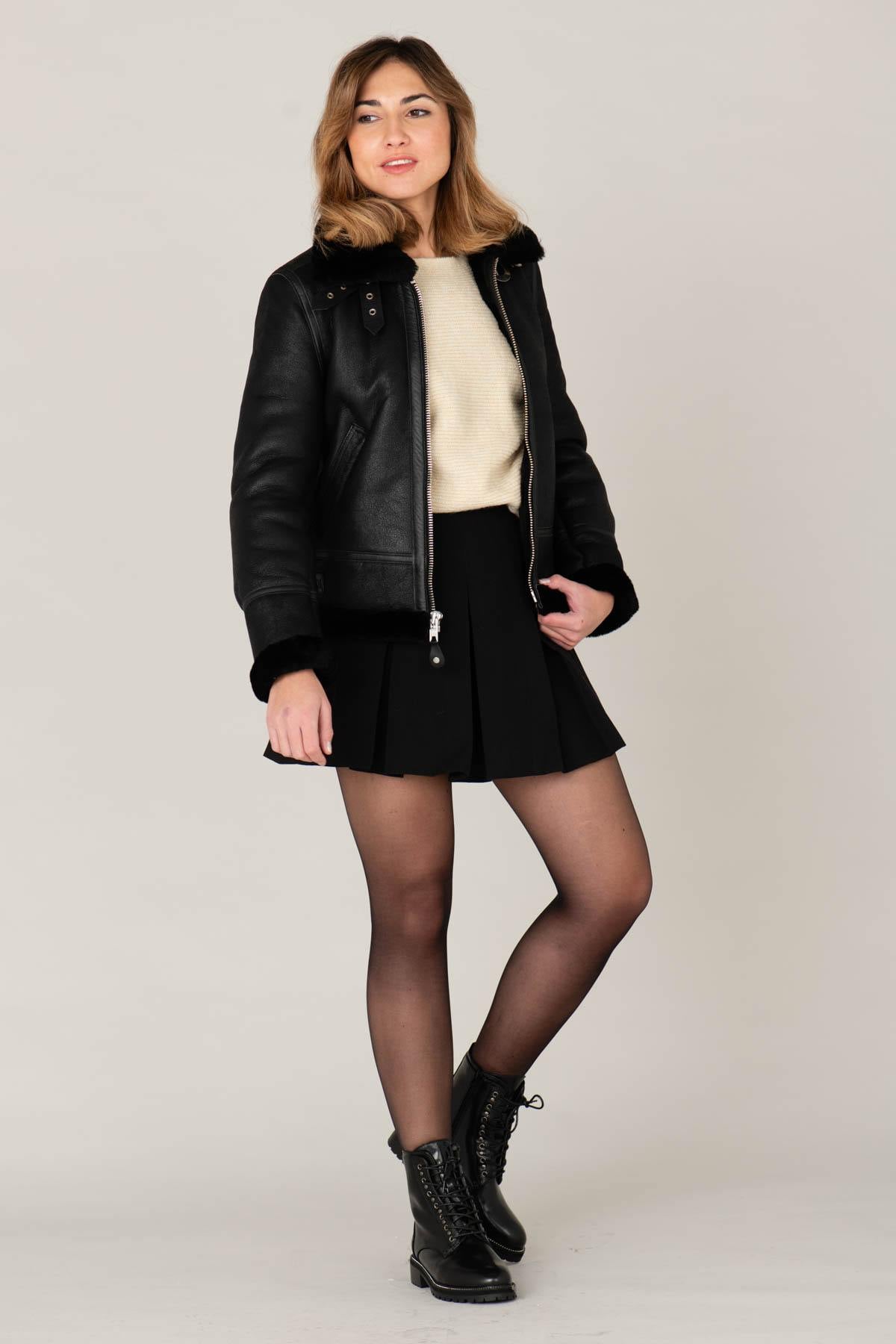 Schott's double-face sheepskin B-3 bomber-warm, durable, timeless. - Image n°3