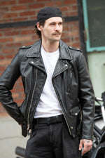 Black cowhide leather perfecto - Image n°2