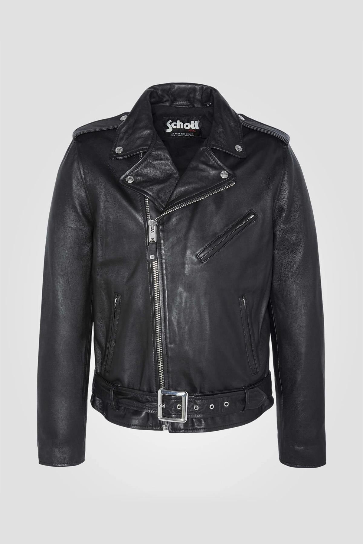 Men's black leather perfecto - Image n°5