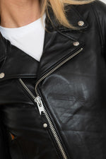 Women's Schott lambskin leather perfecto Black - Image n°6