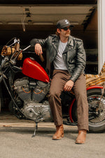 Schott men's perfecto in black cowhide leather - Image n°3