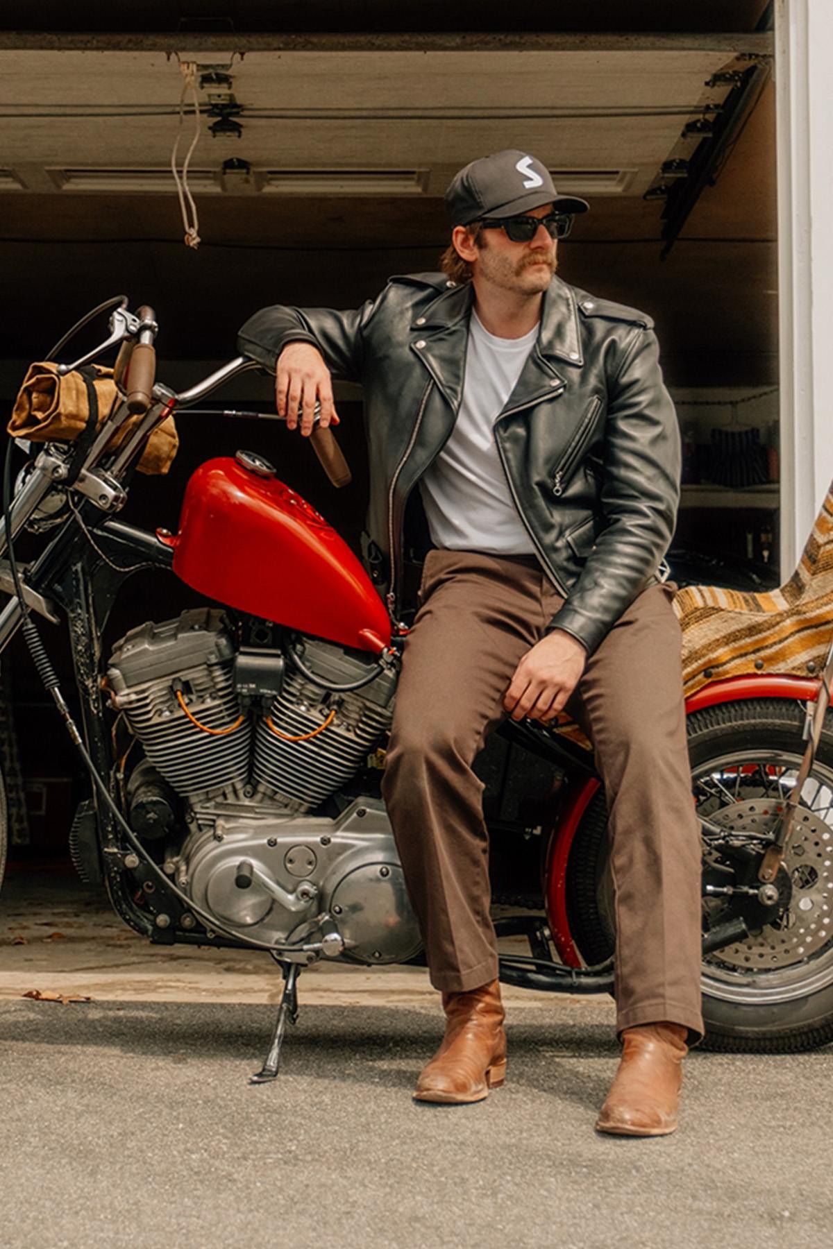 Schott men's perfecto in black cowhide leather - Image n°3