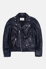 Serge Pariente Biker Jacket in black lambskin - Image n°5