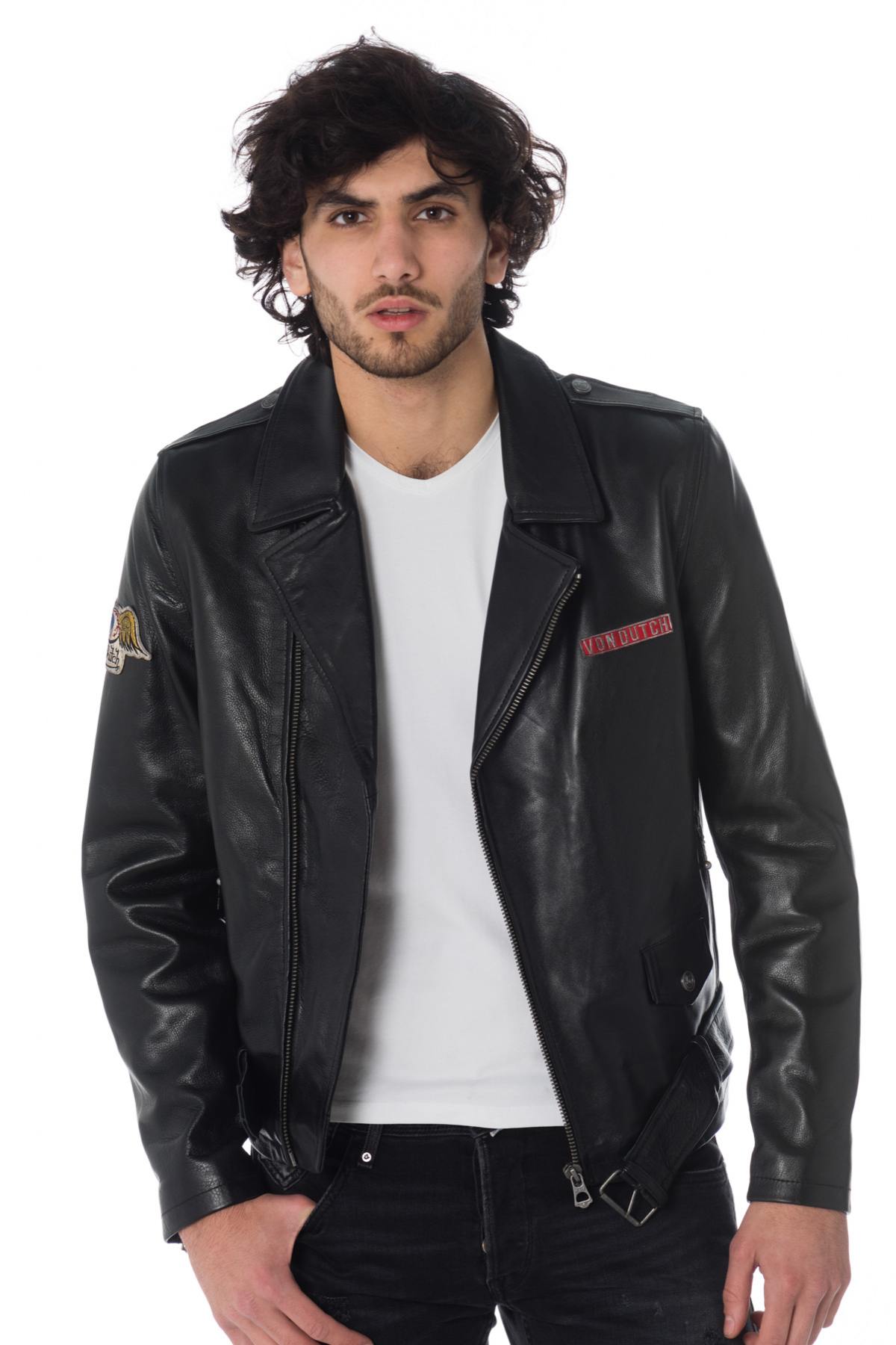 Patched vintage rock Biker Jacket - Image n°5