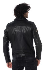 Patched vintage rock Biker Jacket - Image n°2
