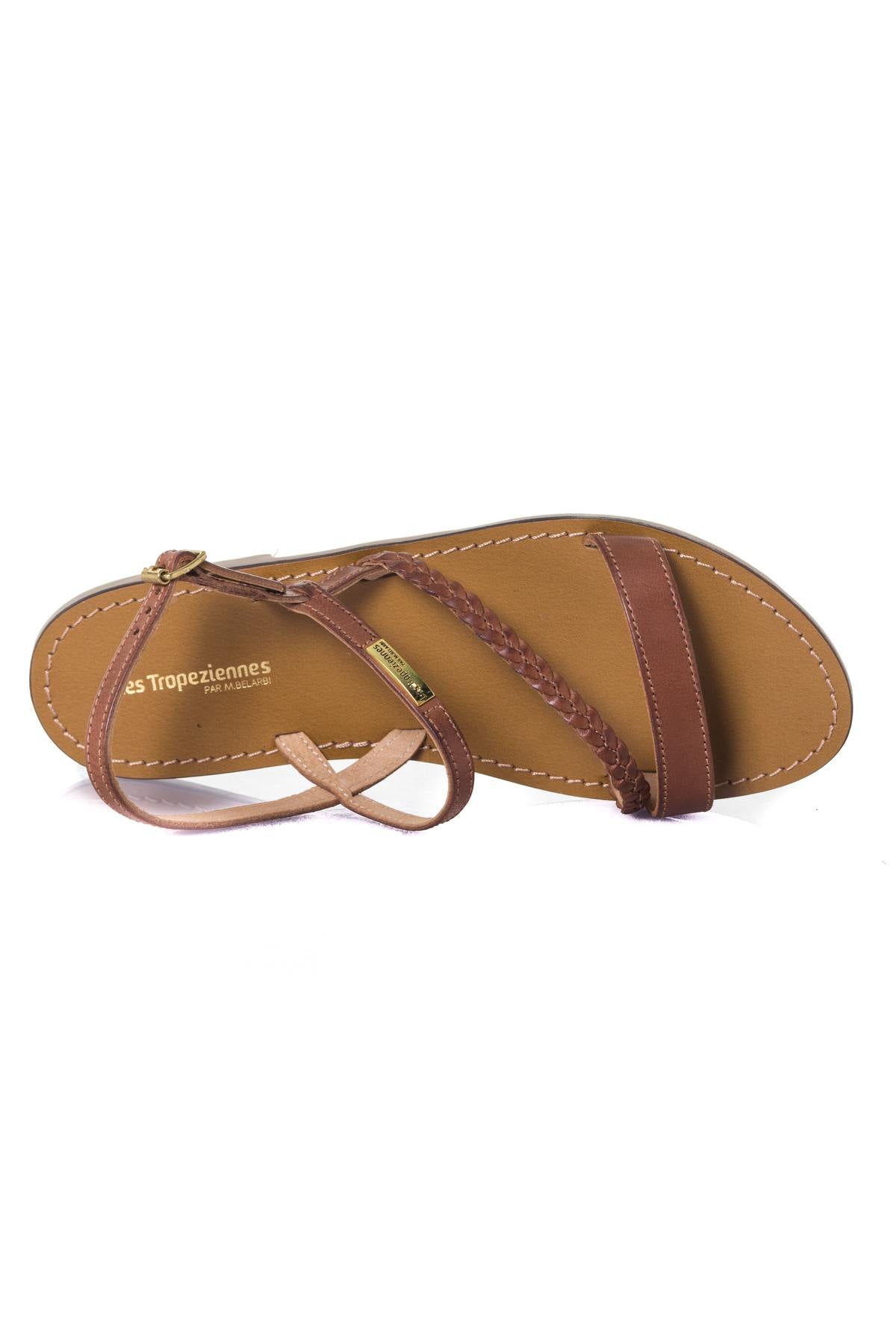 Women's summer tan sandals - Image n°3