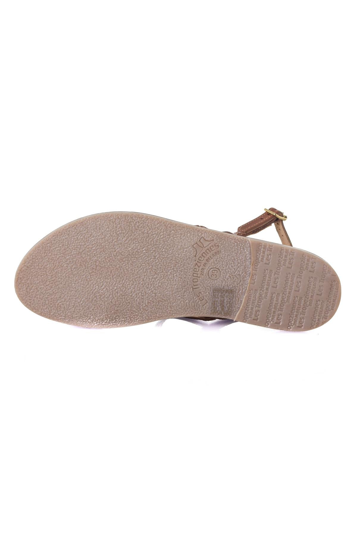 Women's summer tan sandals - Image n°4